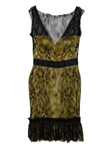 Rochie Gemy Maalouf cu model floral din dantelă negru