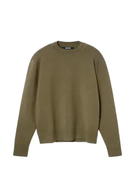 Pulover Jacquemus cu broderie verde