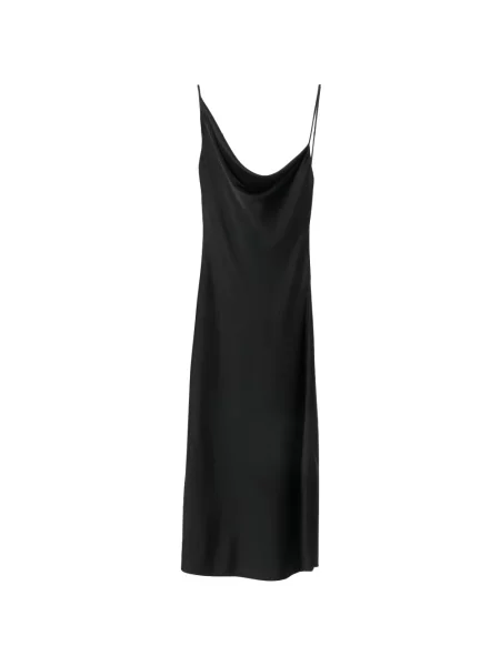 Aszimmetrikus midi ruha Stella Mccartney fekete