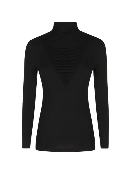 Top Nissa de lână negru