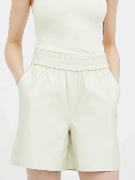 Herskind szorty skórzane Lava beżowe