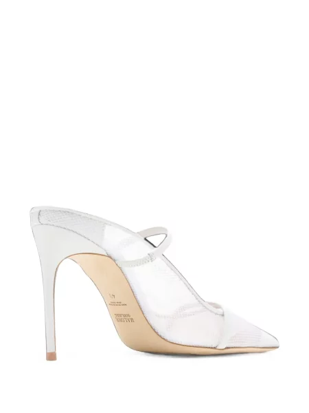 Papuci tip mules Malone Souliers plasă alb