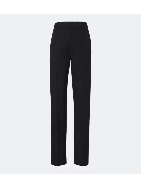 Pantaloni Bottega Veneta de lână negru