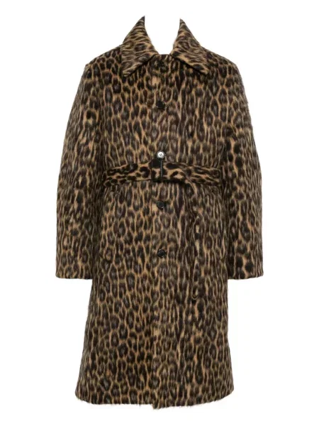 Palton Lanvin cu imagine cu imprimeu animal print maro