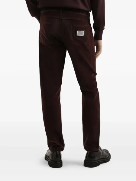 Pantaloni Dolce & Gabbana de catifea maro