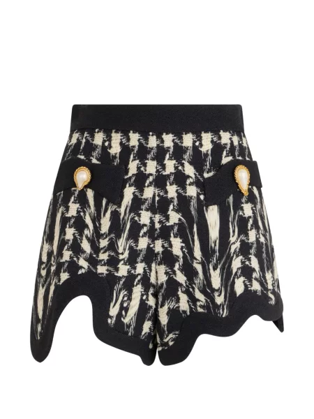 Pantaloni scurți Moschino cu model pepito negru