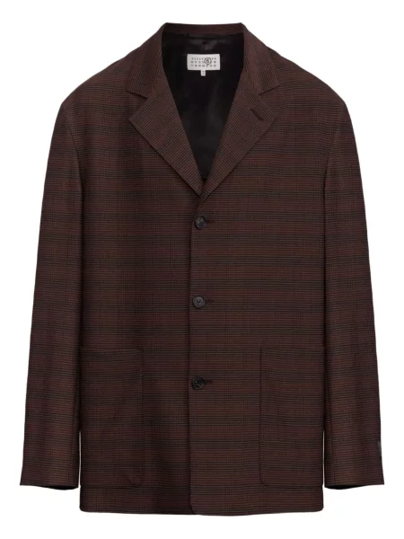 Sacou Mm6 Maison Margiela în carouri maro