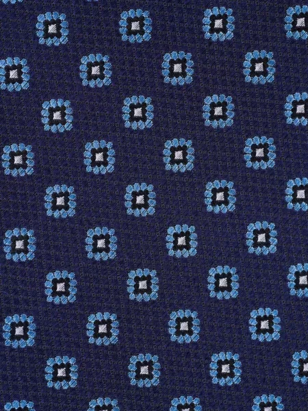 Cravată Zegna cu imprimeu geometric albastru
