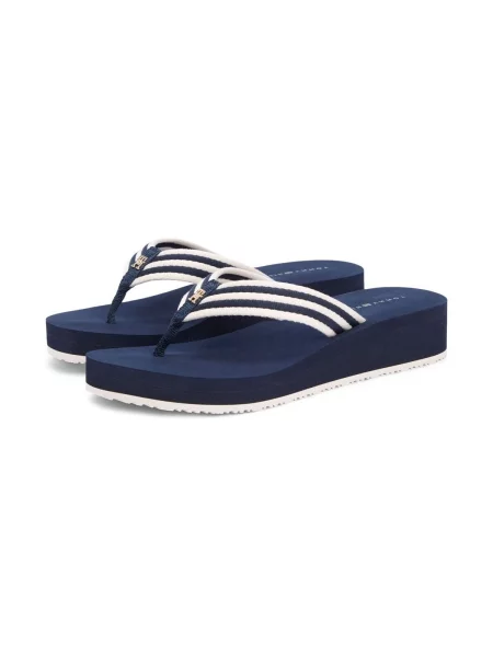 Tommy Hilfiger šľapky dámske TH STRIPE SUMMER SANDAL biela