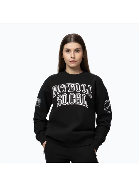 Bluză pentru femei Pitbull Crewneck Fiora black/black negru