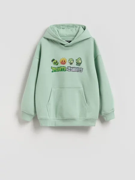 Reserved Світшот PLANTS VS ZOMBIES світло-зелений зелений