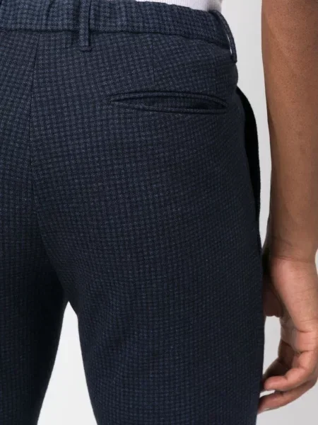 Pantaloni Incotex în carouri albastru