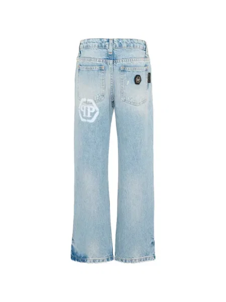 Jeansy dziecięce Philipp Plein niebieskie