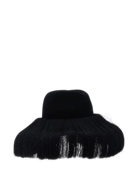 Шапка с периферия Comme Des Garçons с ресни черно