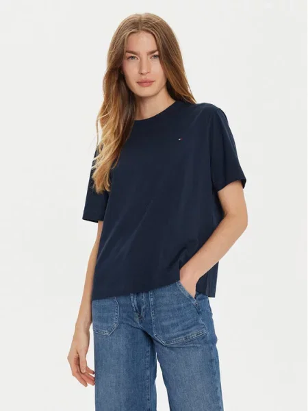 Tommy Hilfiger T-Shirt Modern Flag Granatowy