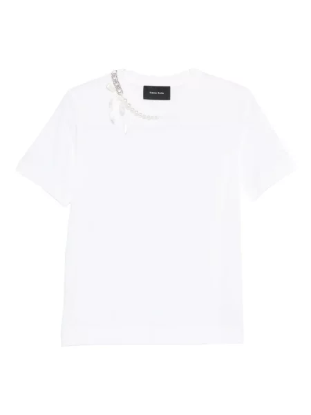Tricou Simone Rocha cu perle alb