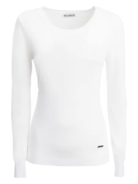 Influencer Pulover alb