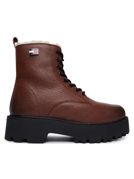 Зимни обувки Tommy Jeans Tjw Platform Boots Wl кафяв