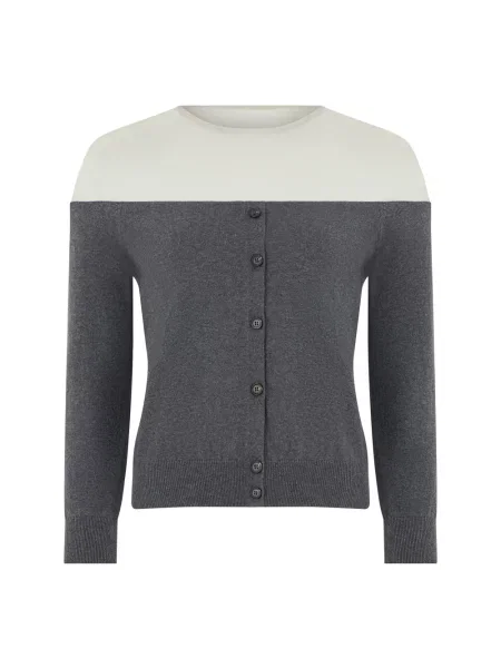 Dzianinowy kardigan Mm6 Maison Margiela szary