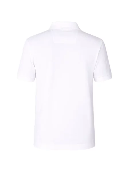 Tricou polo Boss cu autograf alb