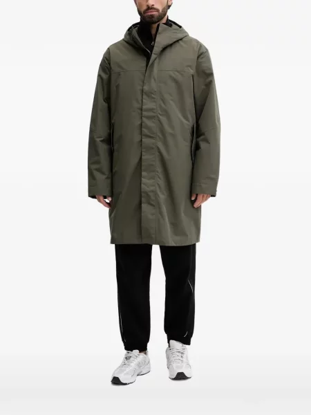 Kaput The North Face s kapuljačom s printom zelena