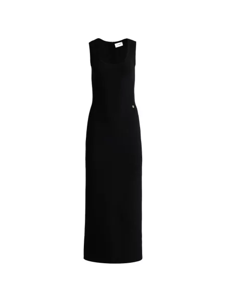Rochie midi St. John până la genunchi de costum cu autograf negru