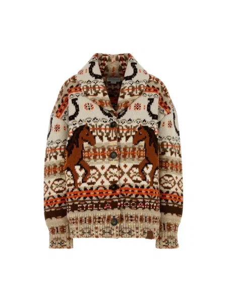 Welurowy wielobarwność kardigan Stella Mccartney