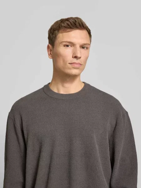Sweter z dzianiny z prążkowanymi wykończeniami Jake*s Studio Men