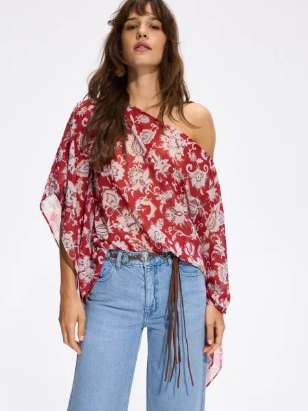 Reserved Джинси wide leg з мереживом синій