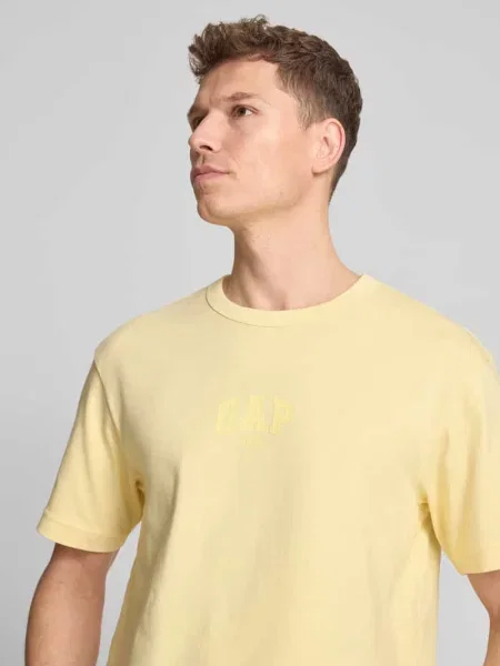 T-shirt z logo i okrągłym dekoltem Gap