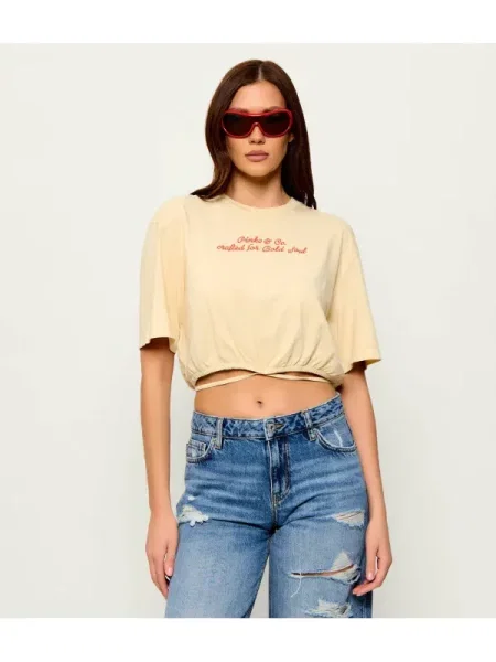Pinko Tricou CALDES | Cropped Fit galben