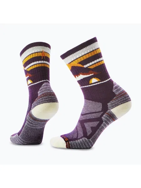 Șosete pentru femei Smartwool Hike Light Cushion New Pattern Crew prple ris