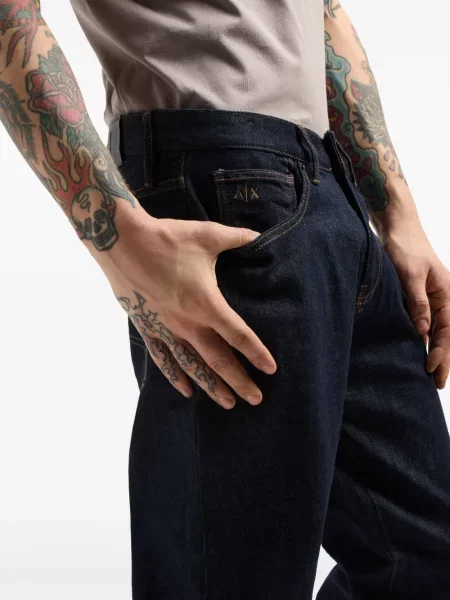 Blugi drepți Armani Exchange albastru