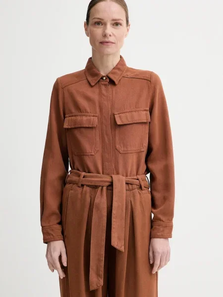 Sessun cămașă cu guler clasic regular portocaliu