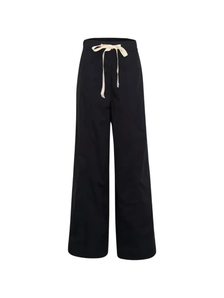 Pantaloni palazzo Lee Mathews din poplin negru