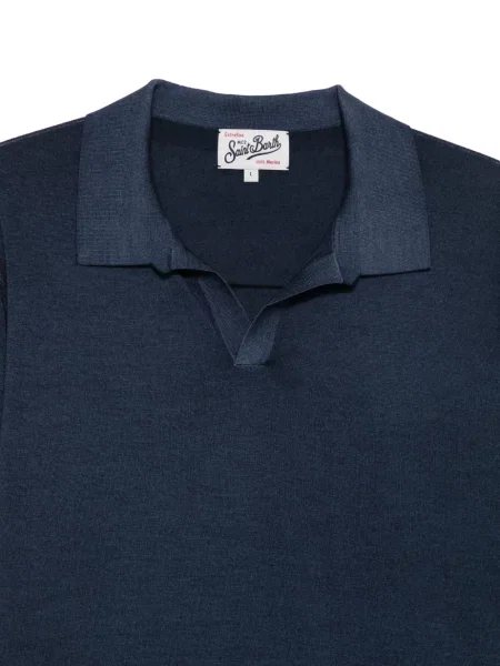 Lung tricou polo Mc2 Saint Barth albastru