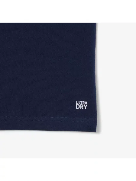 Lacoste Sportowy T-Shirt Z Grafiką Krokodyla Ultra Dry granatowy