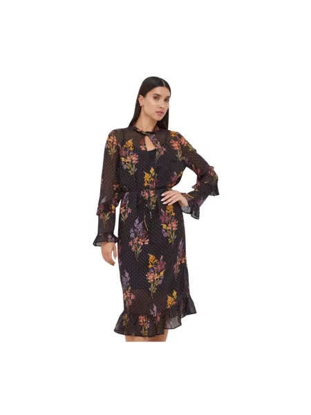 Twinset sukienka midi prosta czarny