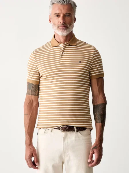 Tricou polo Tommy Hilfiger bej
