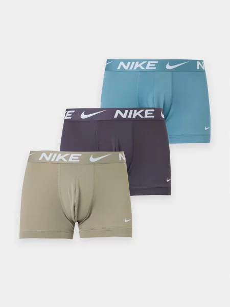 NIKE Underwear Boxerky svetlomodrá / kaki / baklažánová biela