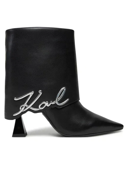 Škornji KARL LAGERFELD črna