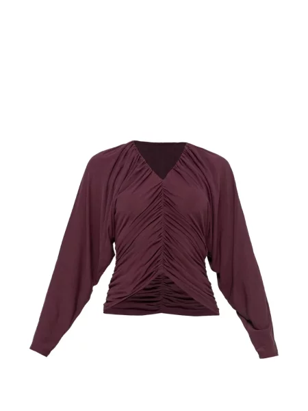 Top Nissa de lână drapat violet