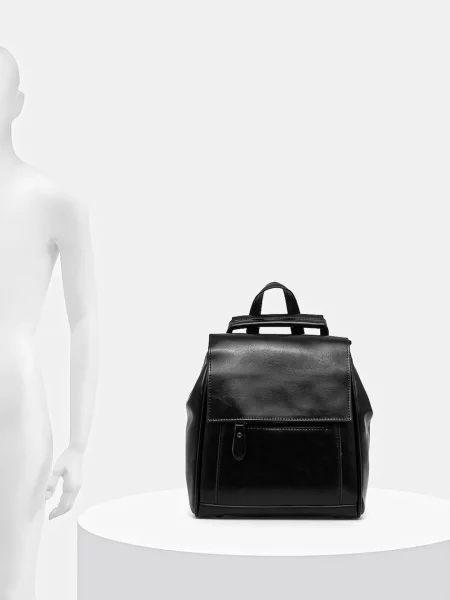 Кожаный маленький рюкзак Answear.lab черный