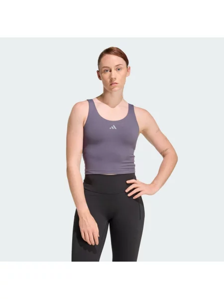 Pruhované tílko Adidas šedé