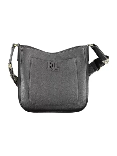 Torebka skórzana Ralph Lauren skórzana czarna