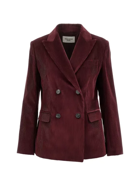 Sacou Weekend Max Mara de catifea cord roșu