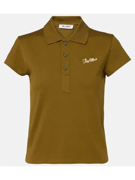 Polo The Attico din jerseu verde