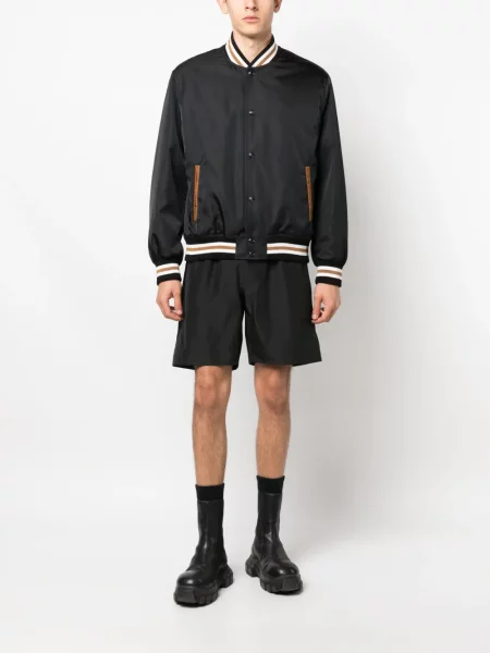Kurtka bomber Versace w paski czarny