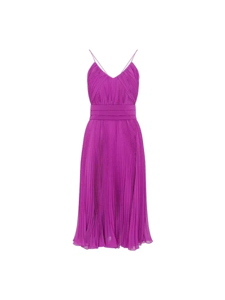 Sukienka wieczorowa Max Mara plisowana fioletowa