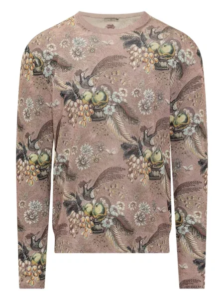 Pulover Etro cu model floral roz